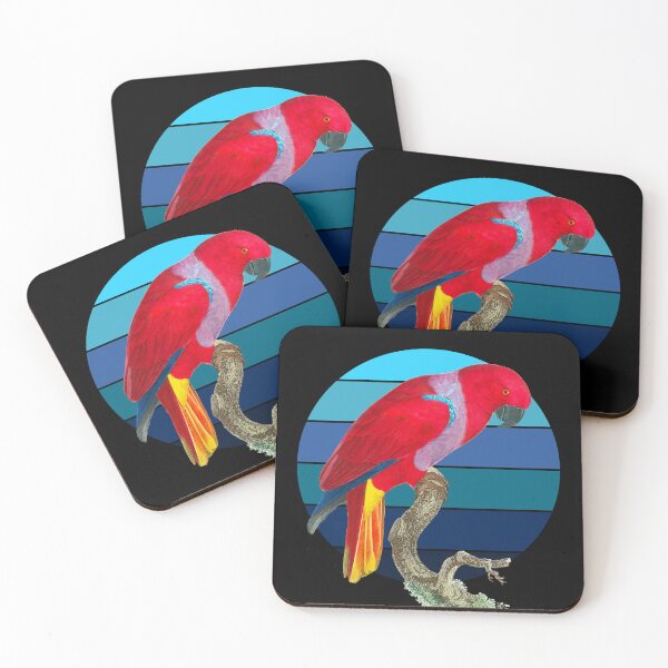 Item preview, The Eclectus Parrot, Eclectus roratus retro sunset designed and sold by geoji.