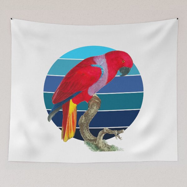 Item preview, The Eclectus Parrot, Eclectus roratus retro sunset designed and sold by geoji.