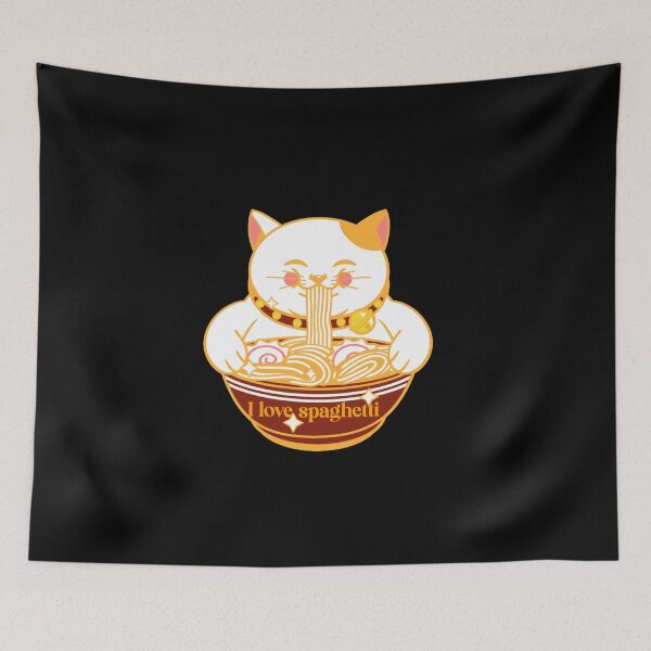 Item preview, Design for cats that love to eat spaghetti designed and sold by MinimalMuse Designs.