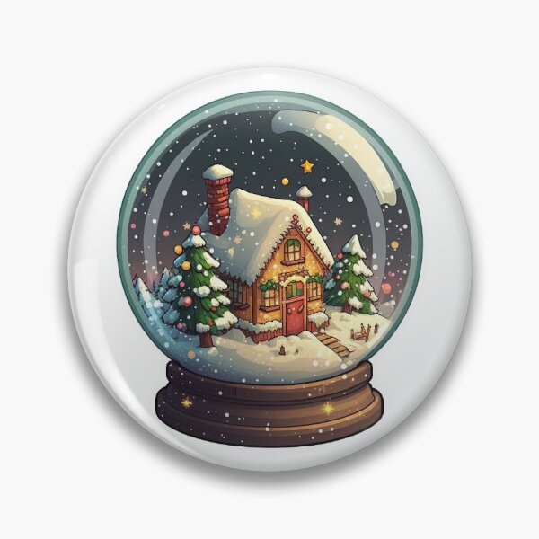 Item preview, Christmas Snowglobe, Cute Cabin House, Snow, Tree designed and sold by CosyBubble.