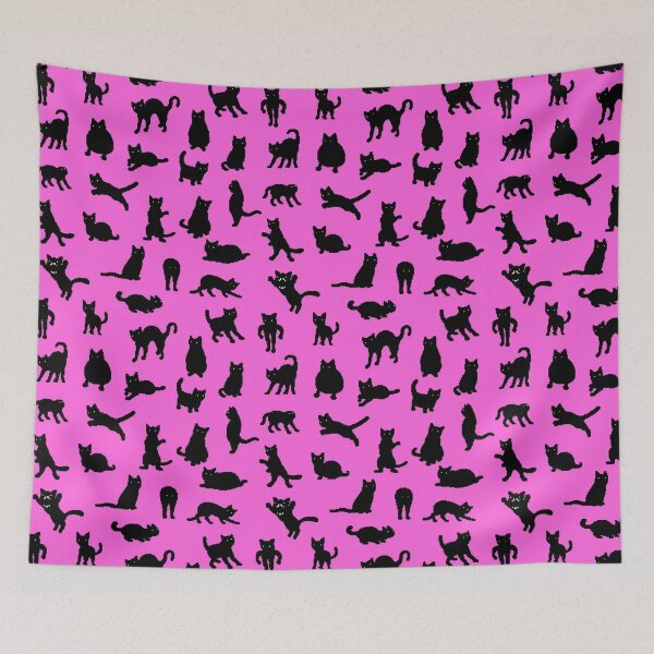 Item preview, Patrón de gatos vacíos (rosa) designed and sold by Tofu's Pixel Art Store.
