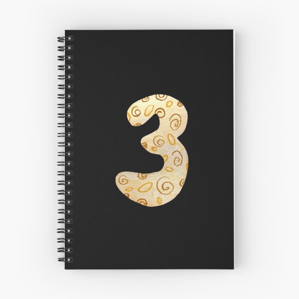 Item preview, Number three figure beige textured a watercolor black designed and sold by Yana Mustafina | Boho Soulful Designs.