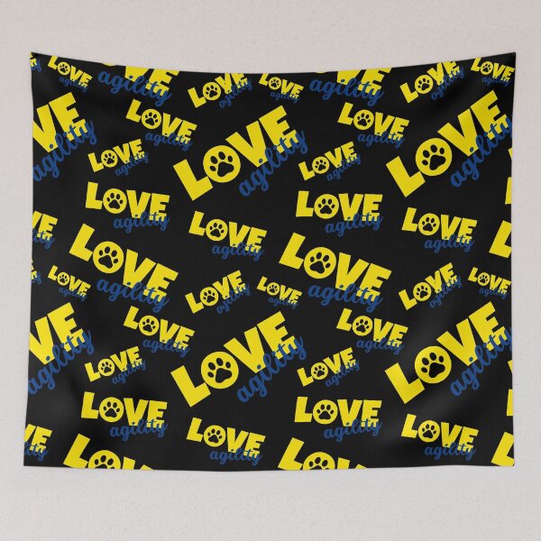 Item preview, Love agility in yellow and blue designed and sold by PausePapote.