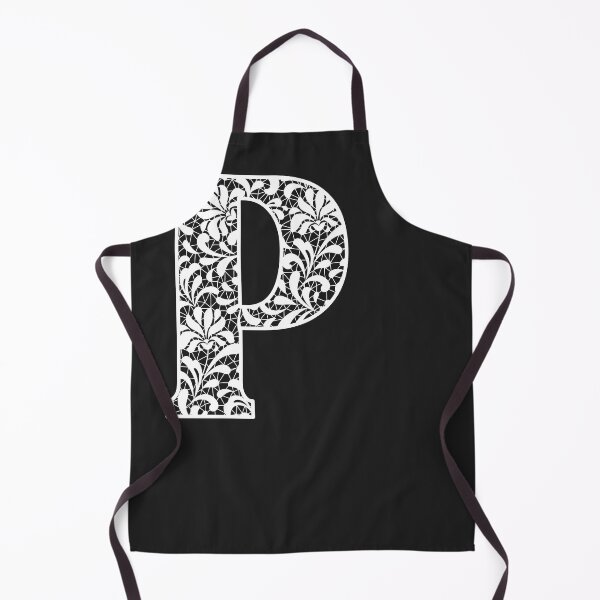 Item preview, The Letter P- White Lace Botanical Monogram designed and sold by Tasha-design.