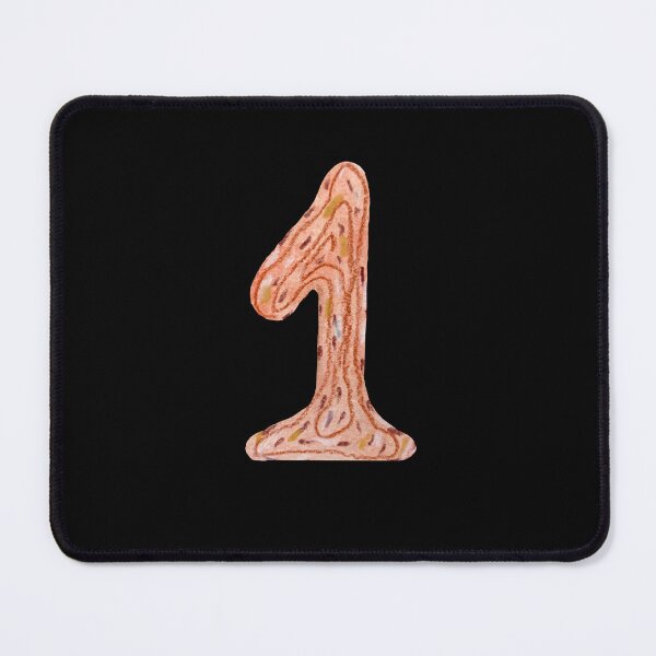 Item preview, Number one figure red textured watercolor sketch black designed and sold by Yana Mustafina | Boho Soulful Designs.