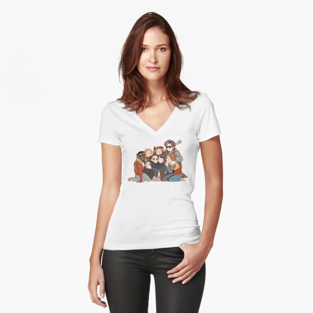 Item preview, Fitted V-Neck T-Shirt designed and sold by sbilemi.