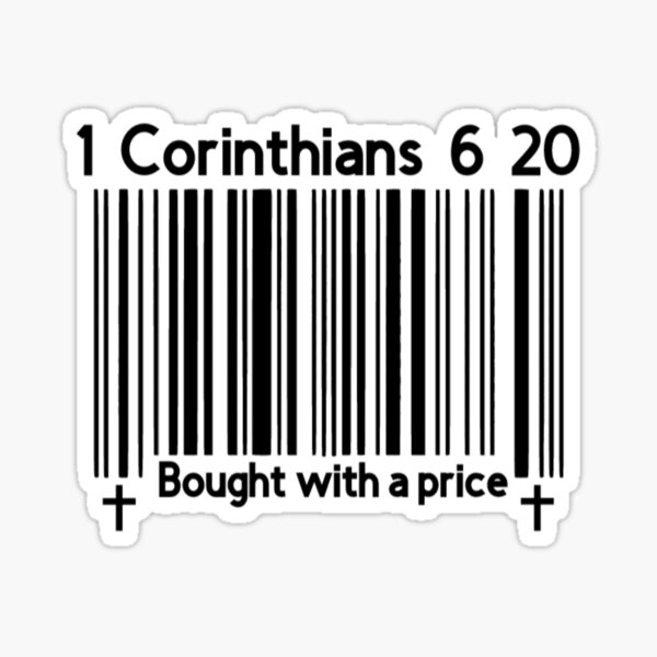 "Bought with a price" Sticker for Sale by BecDill Redbubble