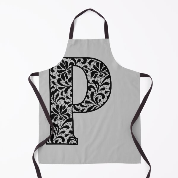 Item preview, The Letter P- Black Lace Botanical Monogram designed and sold by Tasha-design.