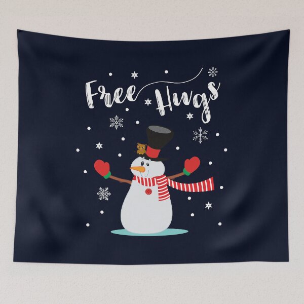 Artikelvorschau, Free Hugs - Snowman. / Schneemann, Schneeflocken entworfen und verkauft von STYLESYNDIKAT.
