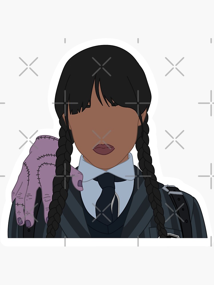 Wednesday Thing Wednesday Addams Sticker For Sale By Ruxandas Redbubble