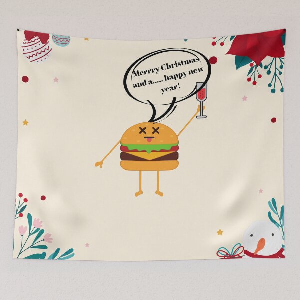 Item preview, Merry Christmas and a happy new year! Burger drunk but cute :)) designed and sold by D/Art ⭐⭐⭐⭐⭐.