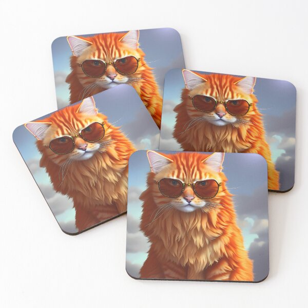 Item preview, Gato atigrado naranja - Arte digital moderno designed and sold by Ai-michiart.