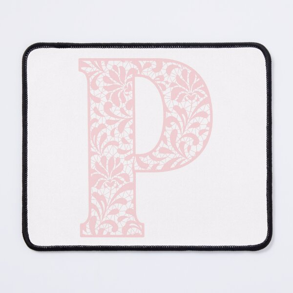 Item preview, The Letter P- Pink Lace Botanical Monogram designed and sold by Tasha-design.