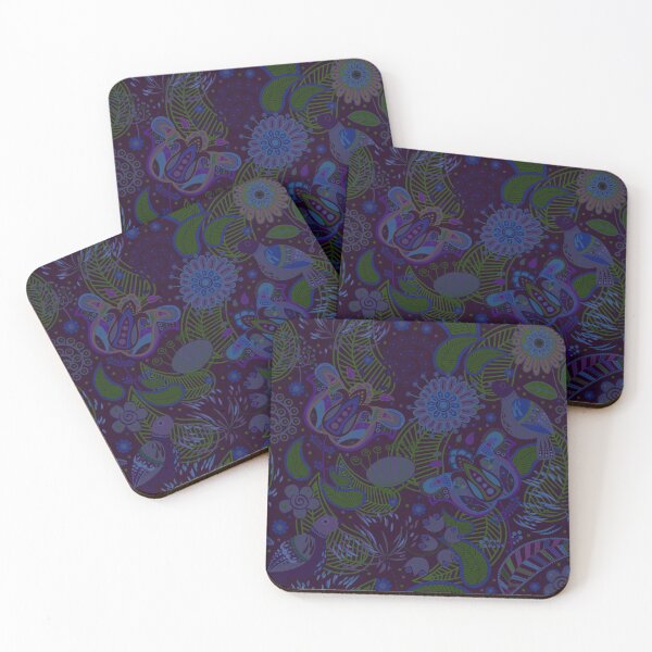 Item preview, Paisley Print "Birds Garden" Eggplant Paisley Colors designed and sold by OutshineAll.