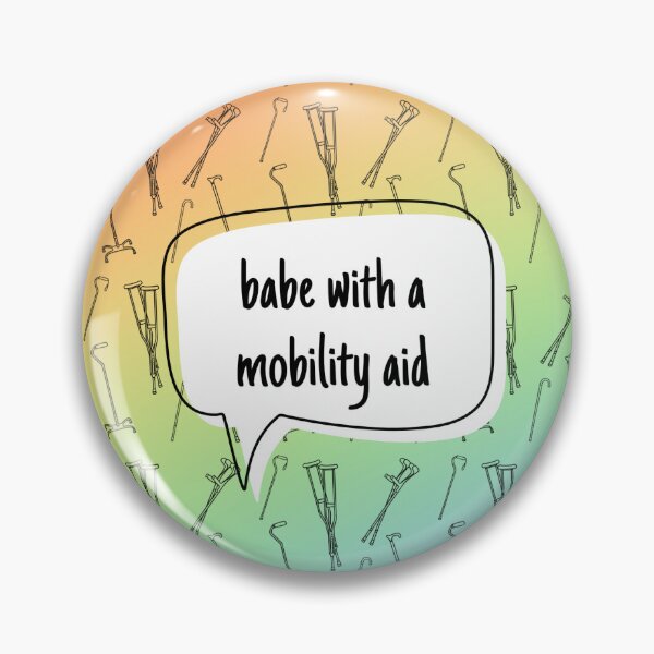 Item preview, Babe With A Mobility Aid (rainbow) designed and sold by Rue-Red-Rye.