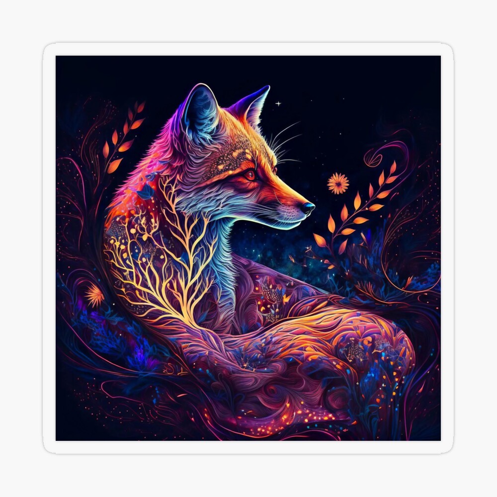 Acrylic Colourful Fox Diamond Painting Desktop Decorations for