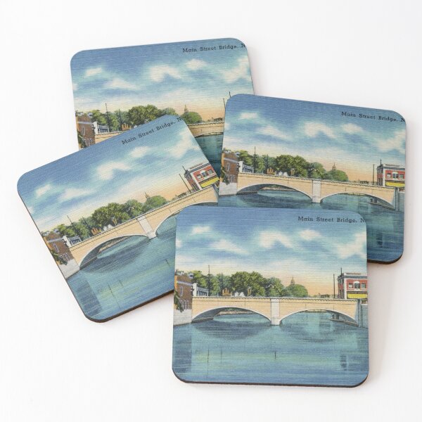 Item preview, Vintage Main Street Bridge Nashua NH designed and sold by aapshop.