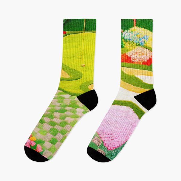 Item preview, Surreal Golf course patchwork art dream landscape designed and sold by Vela Barrera.