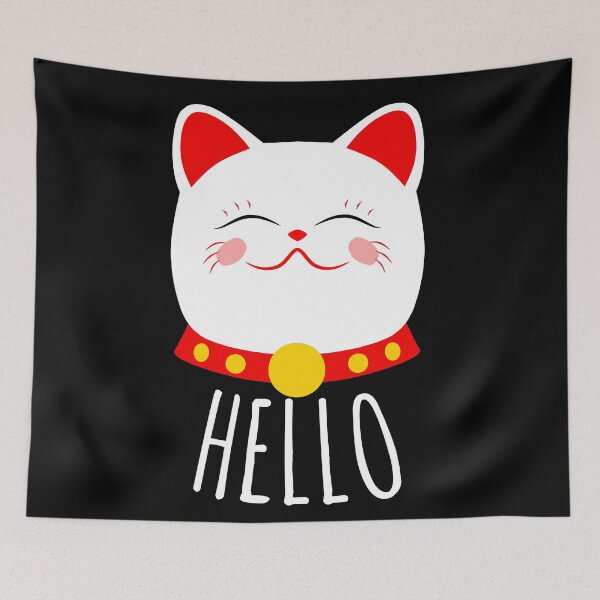 Item preview, Maneki Neko Cat Saying Hello : Cute Cat designed and sold by EnzoVectorism.