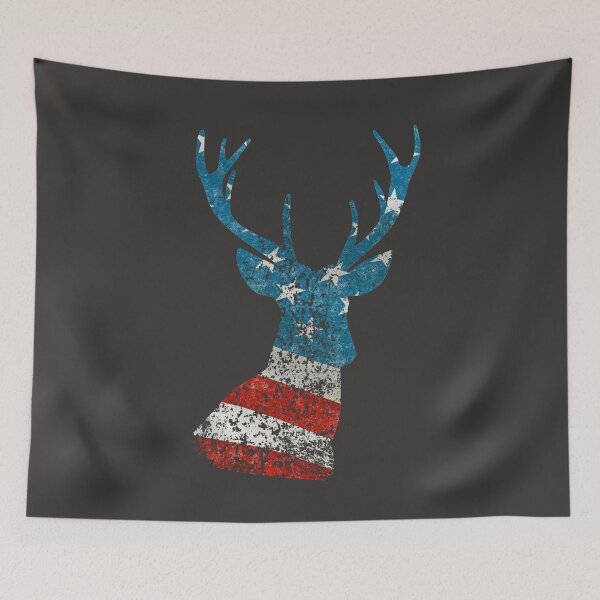 Item preview, Reindeer - American Flag. Distressed, Grunge designed and sold by STYLESYNDIKAT.
