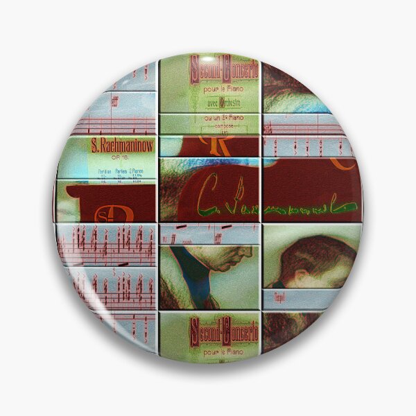 Item preview,  AMAZING PAINTING ABSTRACT PORTRAIT OF SERGEI RACHMANINOFF PIANIST MUSICIAN COMPOSER - CLASSICAL MUSIC SCORE - PATCHWORK SIGNATURE designed and sold by Ralek.