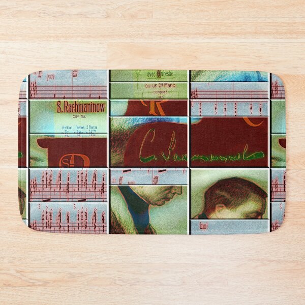 Item preview,  AMAZING PAINTING ABSTRACT PORTRAIT OF SERGEI RACHMANINOFF PIANIST MUSICIAN COMPOSER - CLASSICAL MUSIC SCORE - PATCHWORK SIGNATURE designed and sold by Ralek.