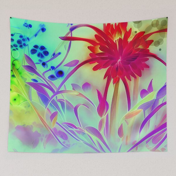 Item preview, Neon flowers in chinese style designed and sold by Lamirabelle.