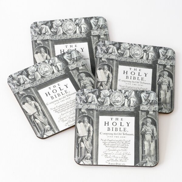 Item preview, The Holy Bible - King James' Bible 1611 on Dark Gray designed and sold by RazorsandVines.