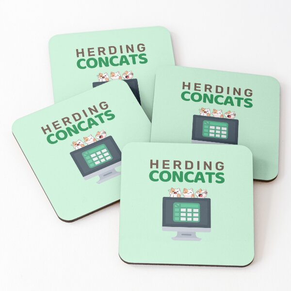 Item preview, Herding Concats Excel Joke Design designed and sold by shminoa.