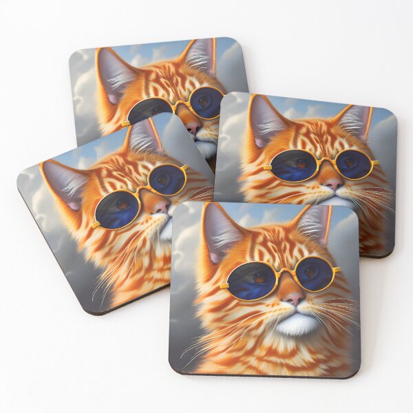 Item preview, Gato atigrado naranja - Arte digital moderno designed and sold by Ai-michiart.