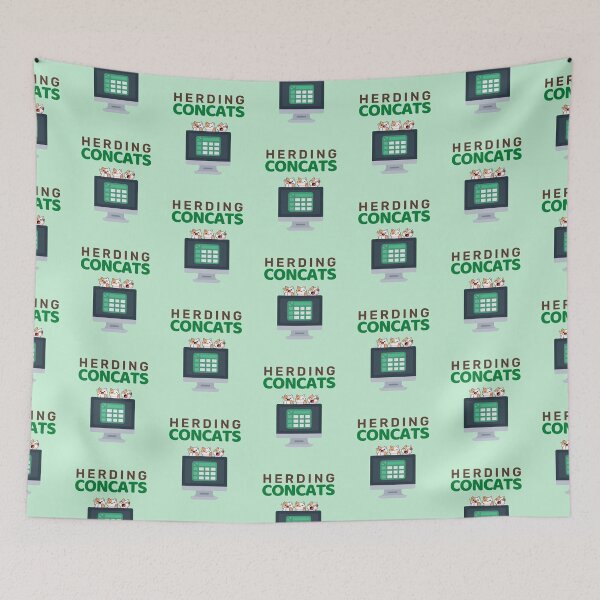 Item preview, Herding Concats Excel Joke Design designed and sold by shminoa.