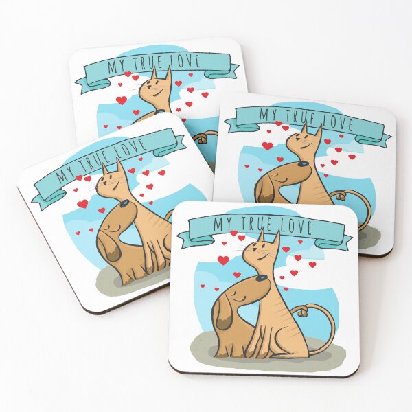 Item preview, My True Love - Love Cat & Dog - Pets P19 designed and sold by AJATheWholeGang.