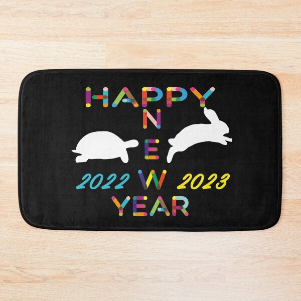 Item preview, goodbye 2022 Turtle hello 2023 Rabbit happy new year 2023 new year's eve designed and sold by CuteHigh01.
