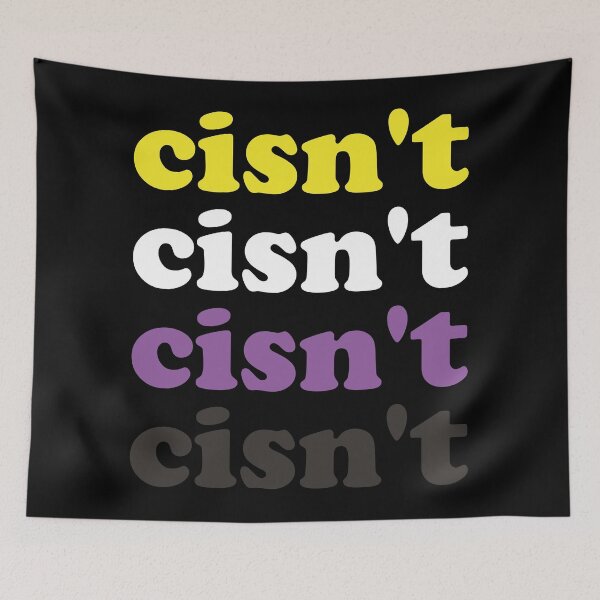Item preview, Cisn't Non Binary Pride Nonbinary Flag Cisgender Pun Enby NB designed and sold by Queer Pride Shop.