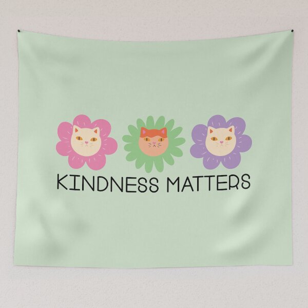 Item preview, Cute Cats and Flowers Kindness Matters  designed and sold by bolimj.