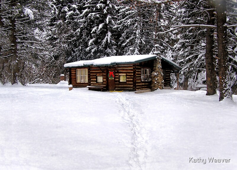 "Christmas Cabin Montana" by Kathy Weaver Redbubble