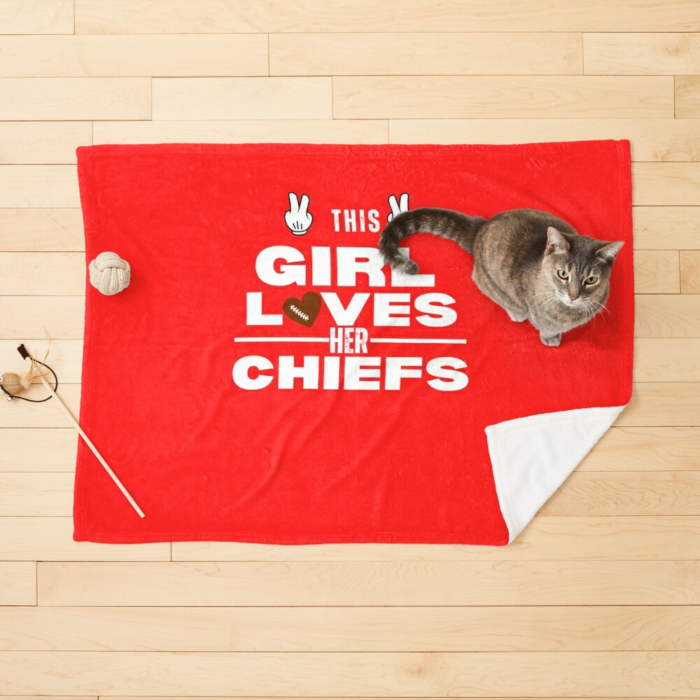 MagikTees This Girl Loves Her Chiefs Football Kids T-Shirt