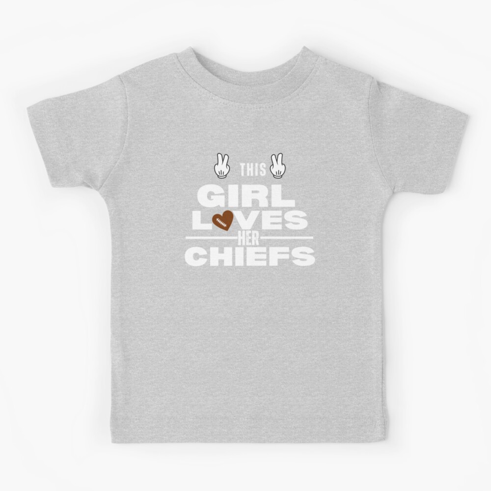 MagikTees This Girl Loves Her Chiefs Football Kids T-Shirt