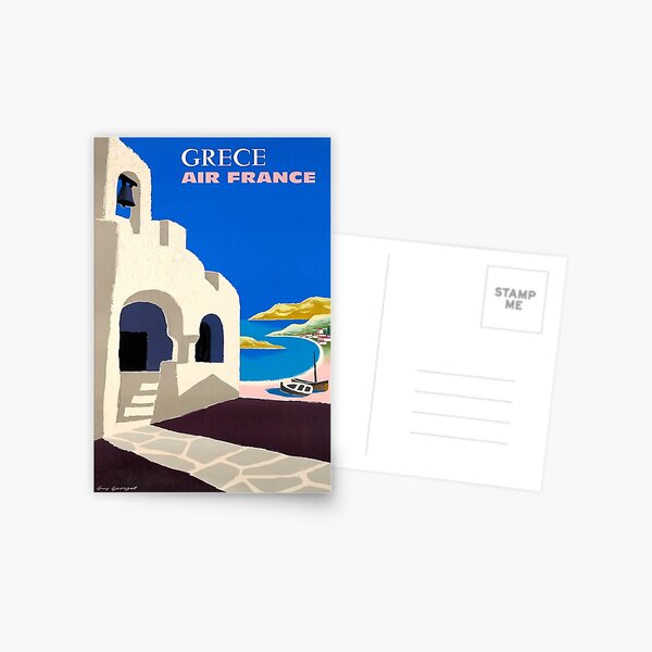 Item preview, 1959 Air France Greece Travel Poster designed and sold by retrographics.