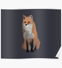 Simplistic Red Fox Poster