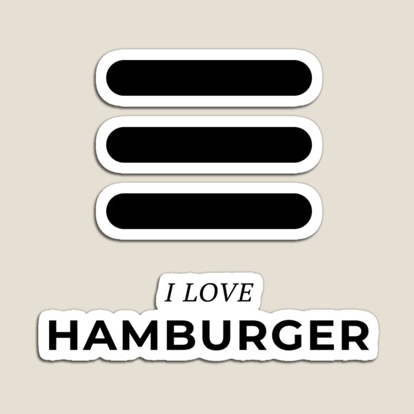 Item preview, I Love Hamburger Funny UX Designer designed and sold by knapst.