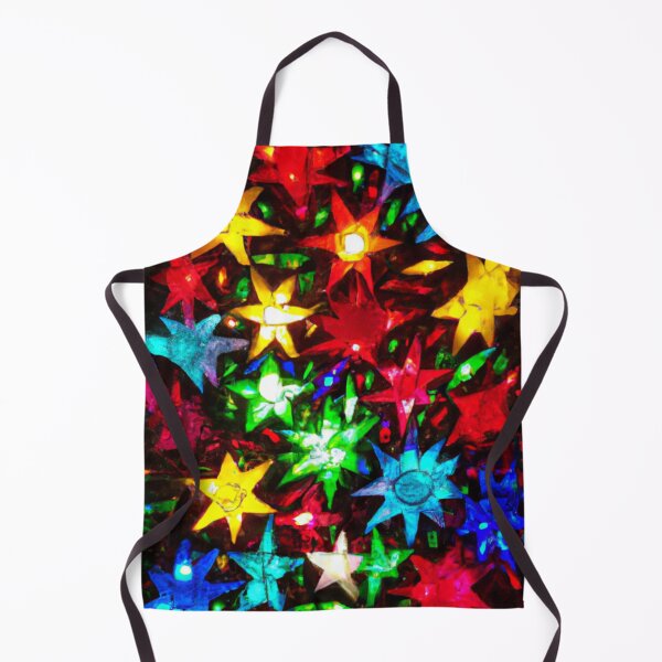 Item preview, Vintage Christmas Lights as a Christmas Tree in Stained Glass Window Style (AI Generated Art) designed and sold by Cowboy Folly.