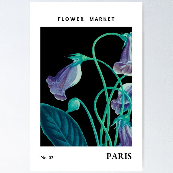 Item preview, Flower Market Paris Dark Floral designed and sold by blazingbloom.