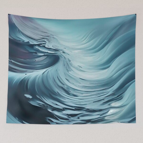Item preview, New Trendy Fluid Abstract Water Beach Ocean Waves designed and sold by CattlettArt.