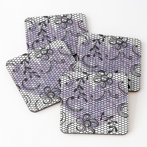 Item preview, Black Lace Overlay with Violet Heart !! designed and sold by SunMoonBeyond.