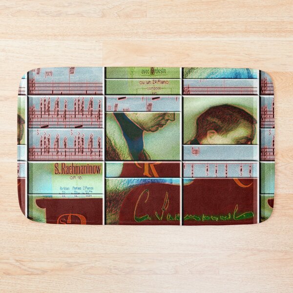 Item preview, AMAZING PAINTING ABSTRACT PORTRAIT OF SERGEI RACHMANINOFF PIANIST MUSICIAN COMPOSER - CLASSICAL MUSIC SCORE - PATCHWORK SIGNATURE designed and sold by Ralek.