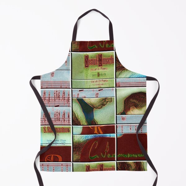 Item preview, AMAZING PAINTING ABSTRACT PORTRAIT OF SERGEI RACHMANINOFF PIANIST MUSICIAN COMPOSER - CLASSICAL MUSIC SCORE - PATCHWORK SIGNATURE designed and sold by Ralek.