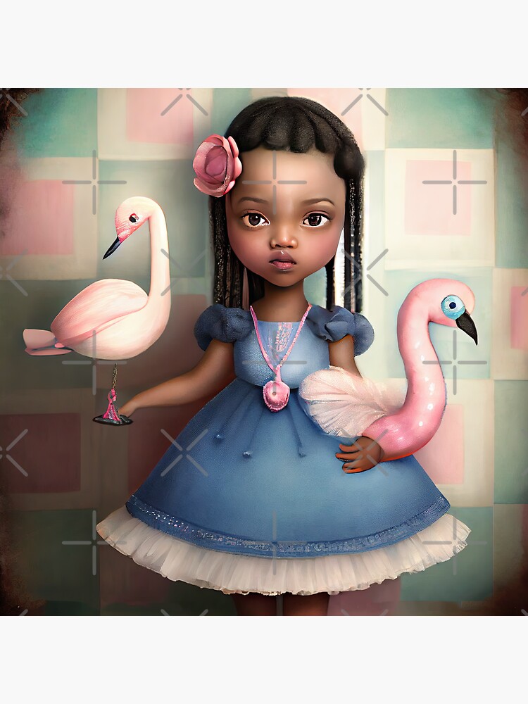 "Alice with Flamingo 5 Alice in Wonderland" Sticker for Sale by