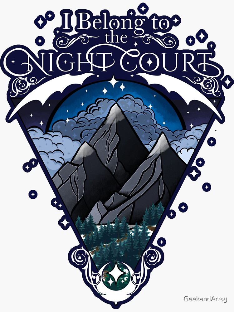 Elithien The Nyght Court authentic cards, stickers, and pin