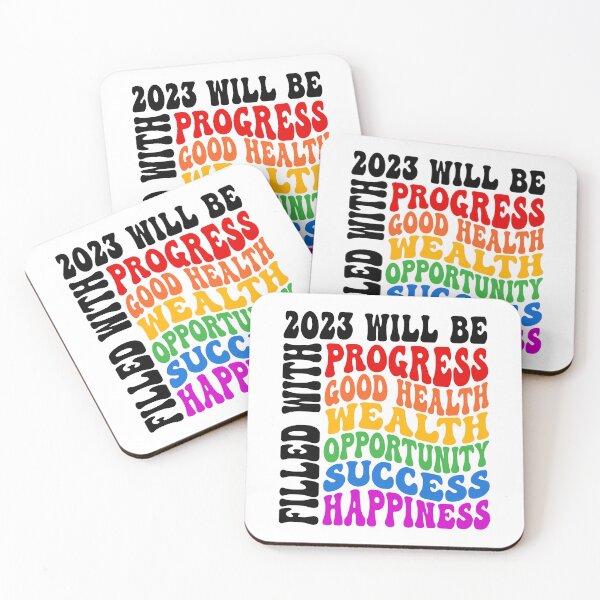 Item preview, 2023 - Retro Rainbow - New Year Inspiring, Positive Affirmations designed and sold by RLYGR8.